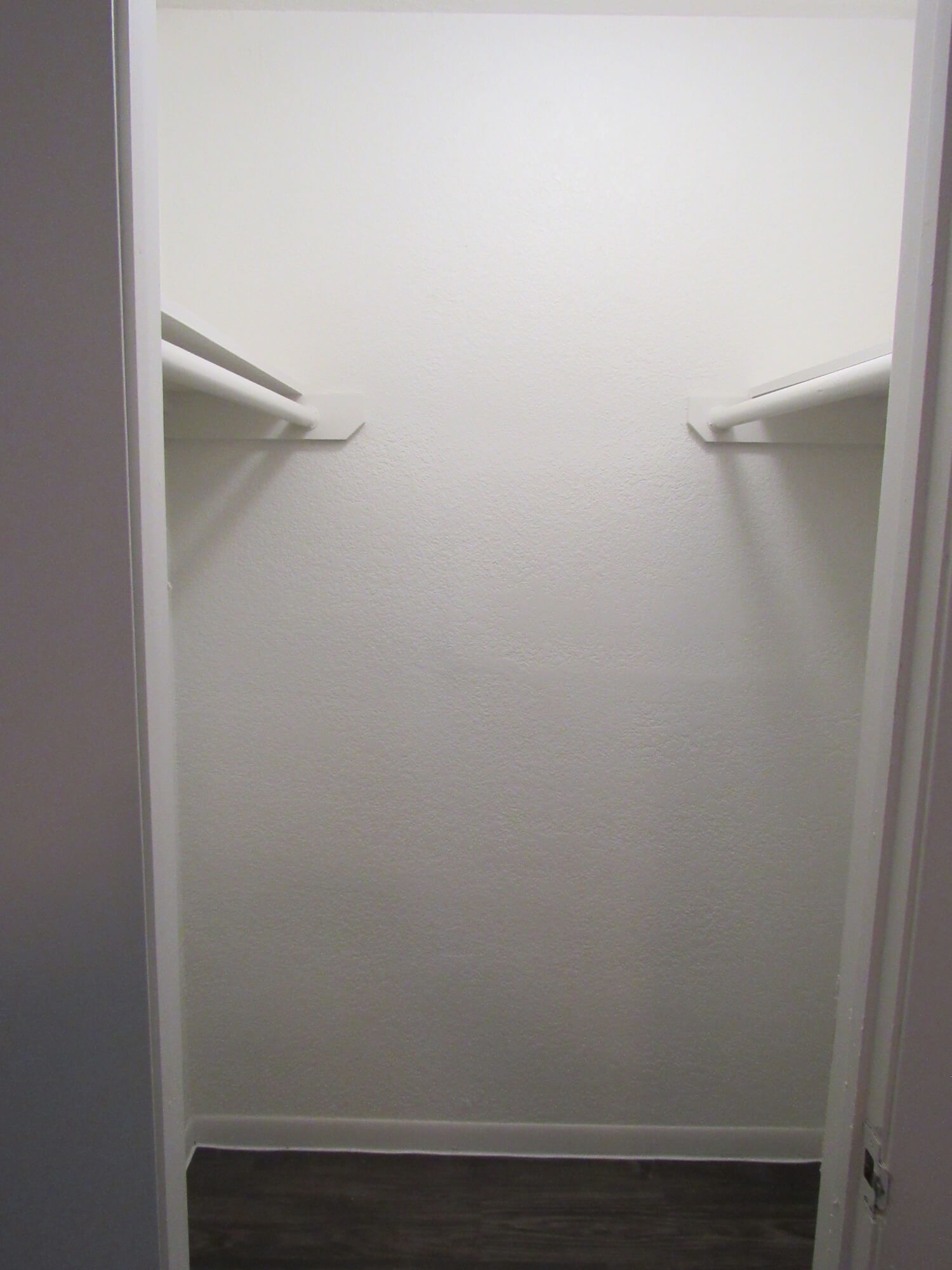 A closet at The Metropolis Apartments